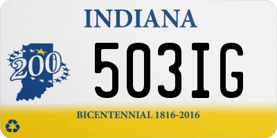 IN license plate 503IG