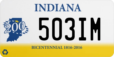 IN license plate 503IM