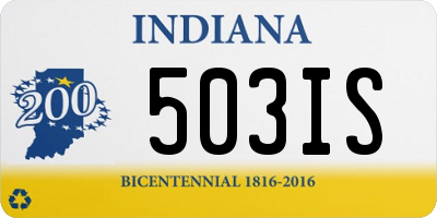 IN license plate 503IS