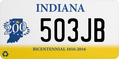 IN license plate 503JB