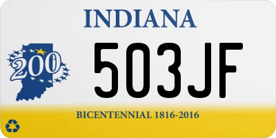 IN license plate 503JF