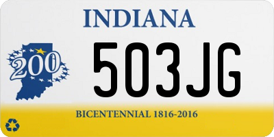 IN license plate 503JG