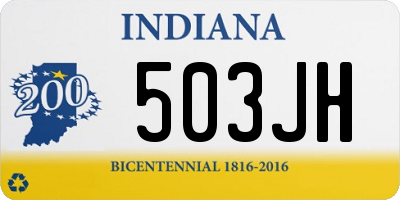 IN license plate 503JH