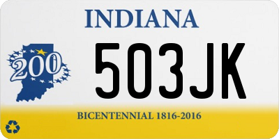 IN license plate 503JK