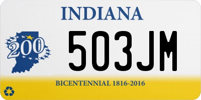 IN license plate 503JM