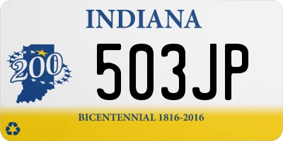 IN license plate 503JP