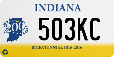 IN license plate 503KC