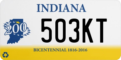 IN license plate 503KT