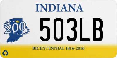 IN license plate 503LB