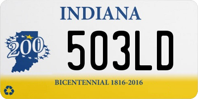 IN license plate 503LD