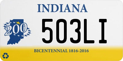 IN license plate 503LI