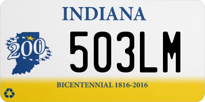 IN license plate 503LM