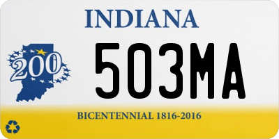 IN license plate 503MA