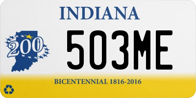 IN license plate 503ME