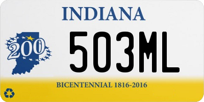 IN license plate 503ML