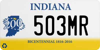 IN license plate 503MR