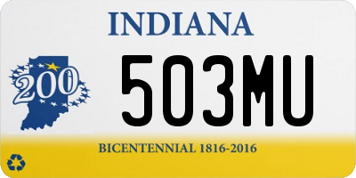 IN license plate 503MU