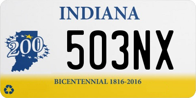 IN license plate 503NX