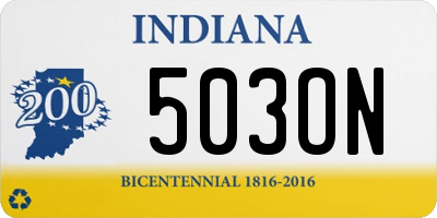 IN license plate 503ON