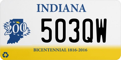 IN license plate 503QW