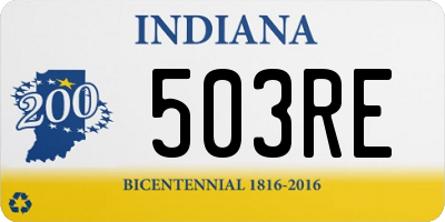 IN license plate 503RE