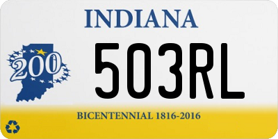 IN license plate 503RL