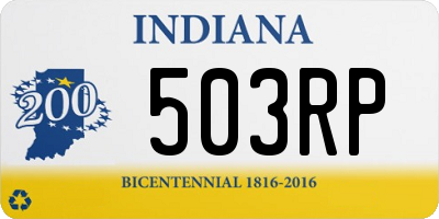 IN license plate 503RP