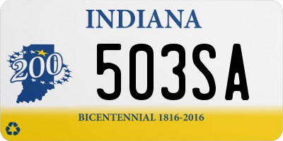 IN license plate 503SA