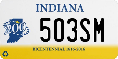 IN license plate 503SM
