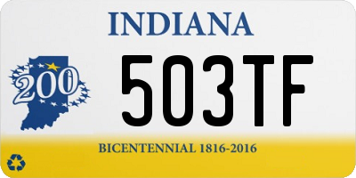 IN license plate 503TF