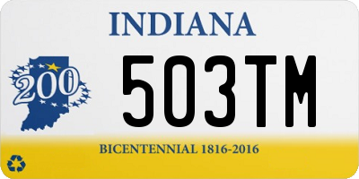 IN license plate 503TM