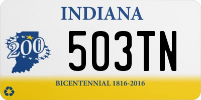 IN license plate 503TN