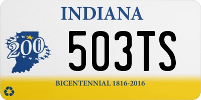 IN license plate 503TS