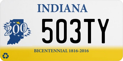 IN license plate 503TY