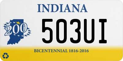 IN license plate 503UI