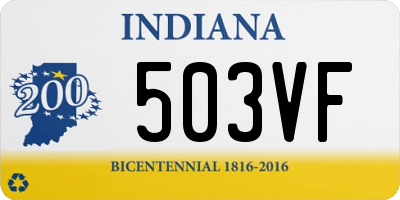 IN license plate 503VF