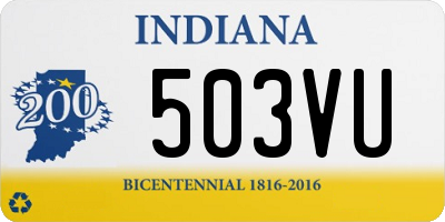 IN license plate 503VU