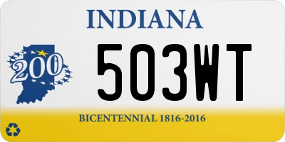 IN license plate 503WT