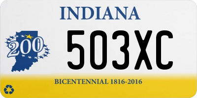 IN license plate 503XC