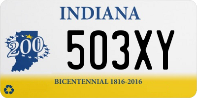 IN license plate 503XY