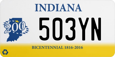 IN license plate 503YN