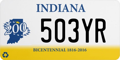 IN license plate 503YR