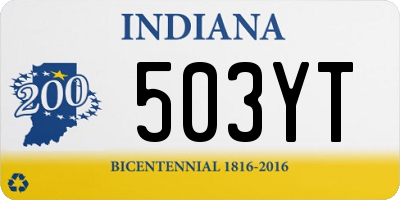 IN license plate 503YT