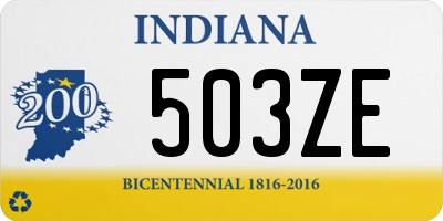 IN license plate 503ZE