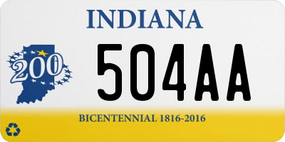 IN license plate 504AA