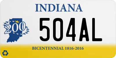 IN license plate 504AL