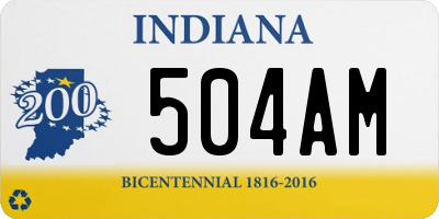 IN license plate 504AM