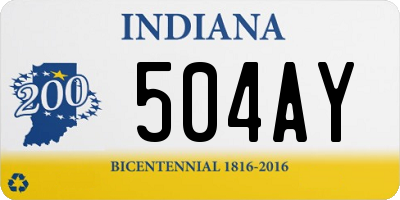 IN license plate 504AY