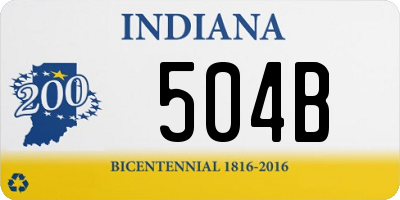 IN license plate 504B