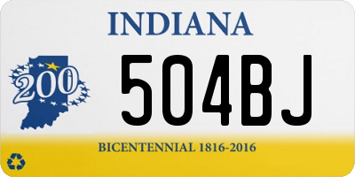 IN license plate 504BJ